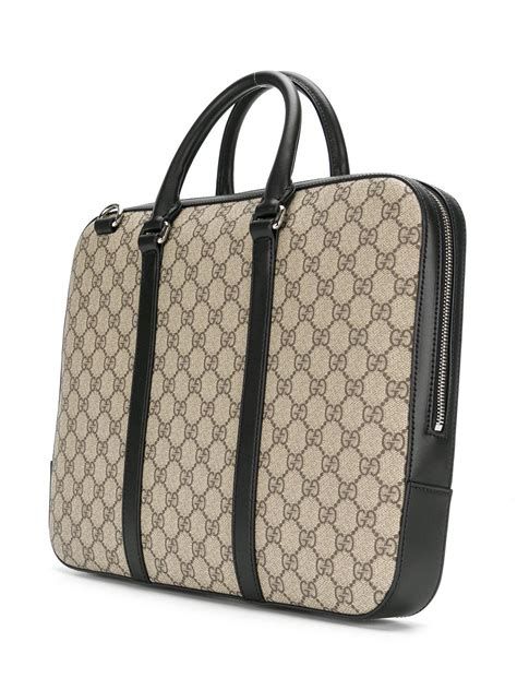 computer case gucci|Gucci leather laptop bag.